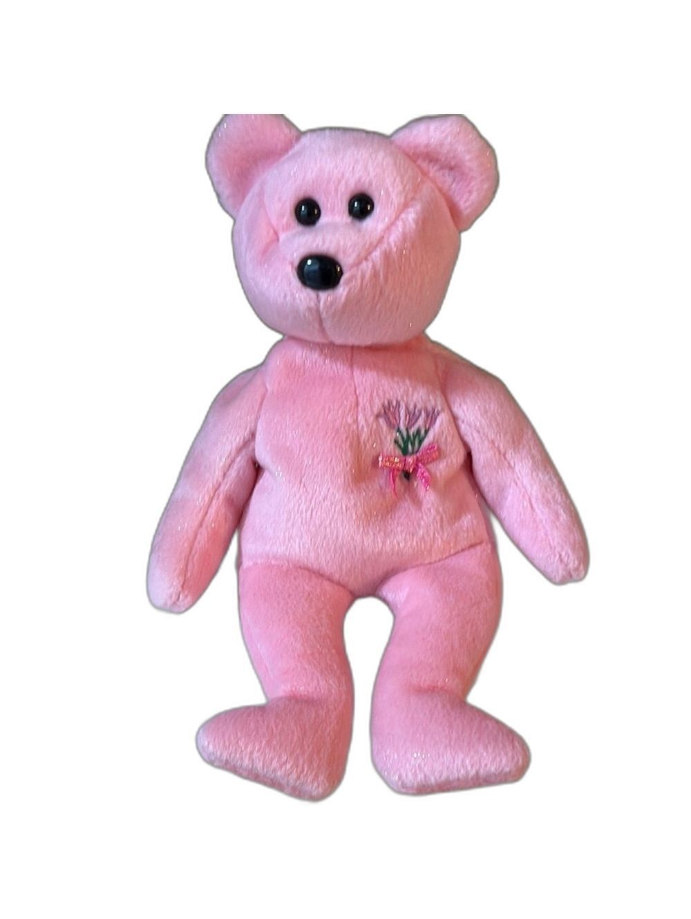 TY BEANIE BABY CUTE MUM THE PINK BEAR WITH NO HANG TAG PLUSH TOY